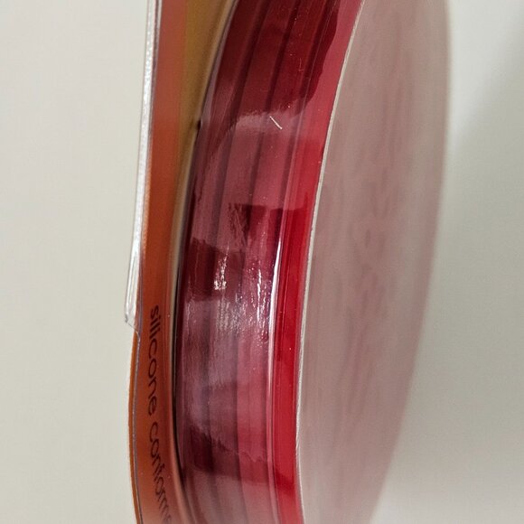 NIB LE CREUSET Cerise Red Silicone French Coasters 10cm Set of 4 - Picture 5 of 5